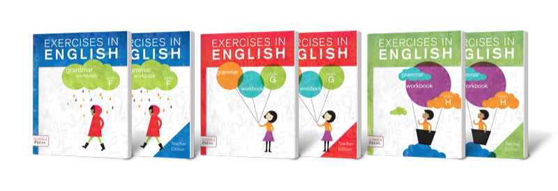 Exercises in English book covers